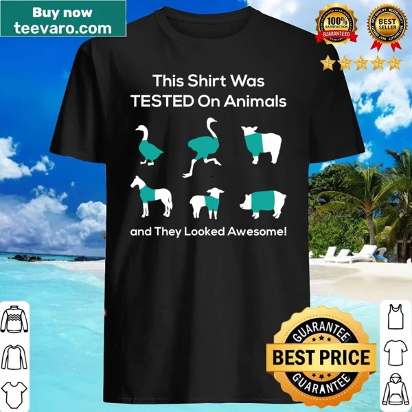 Tested On Animals message graphic shirt