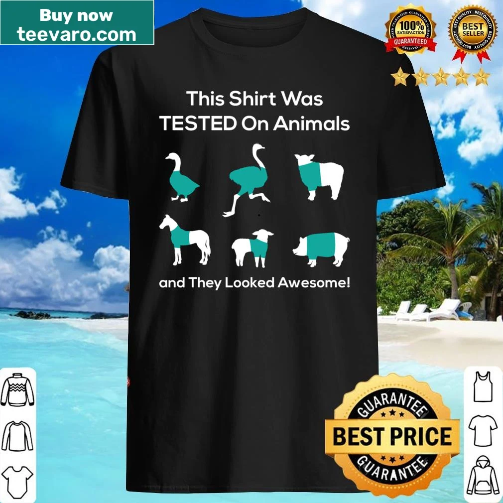 Tested On Animals message graphic shirt