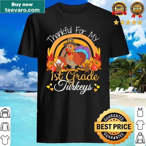 Cute Thanksgiving shirt for teachers with turkey graphics