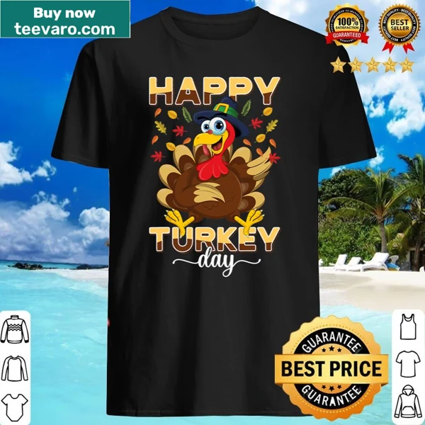 Cheerful Thanksgiving shirt with a festive Turkey Day illustration