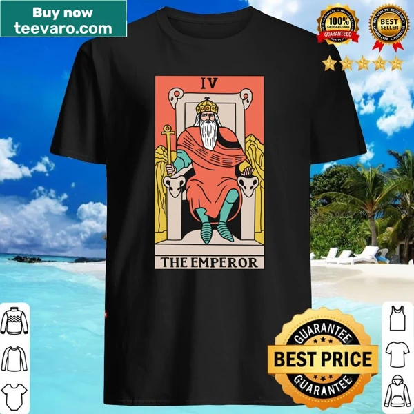 Illustration of The Emperor tarot card on shirt