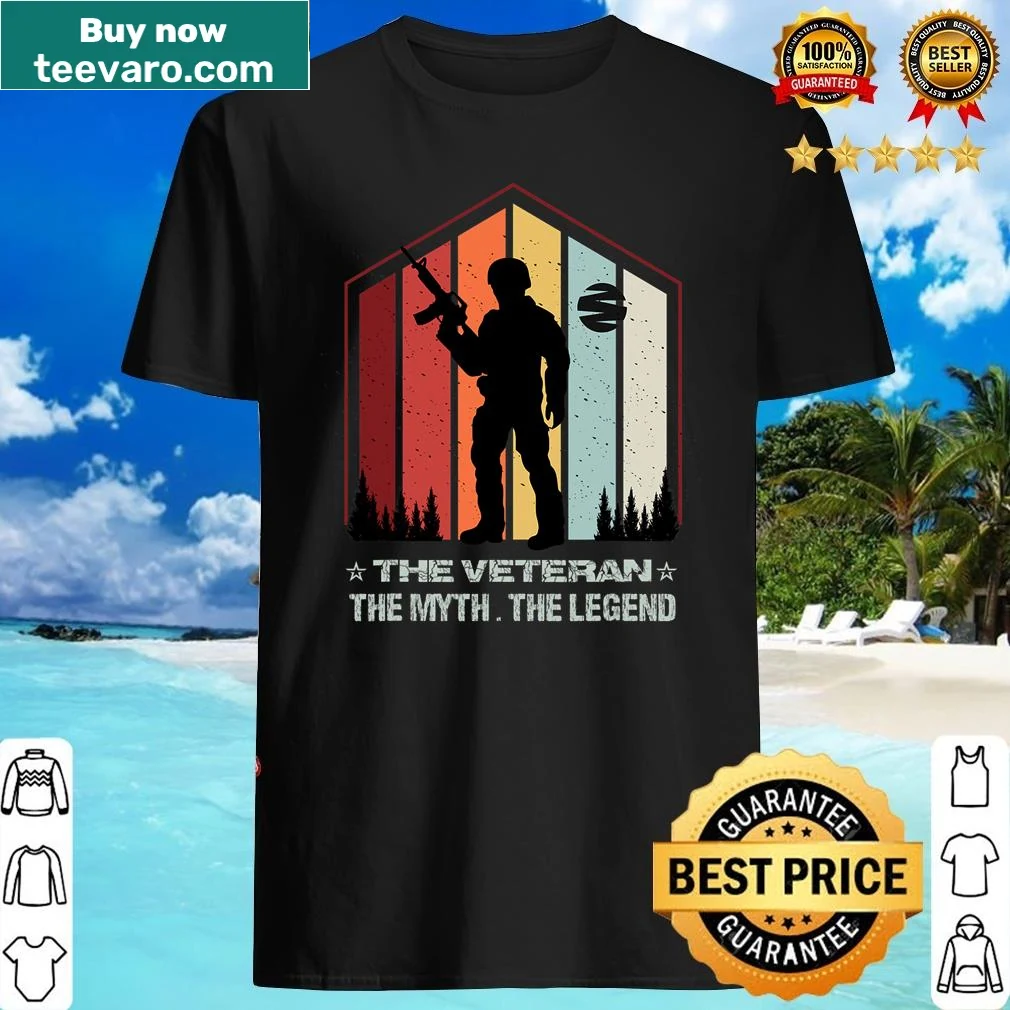 Retro sunset shirt featuring a soldier silhouette and nostalgic text