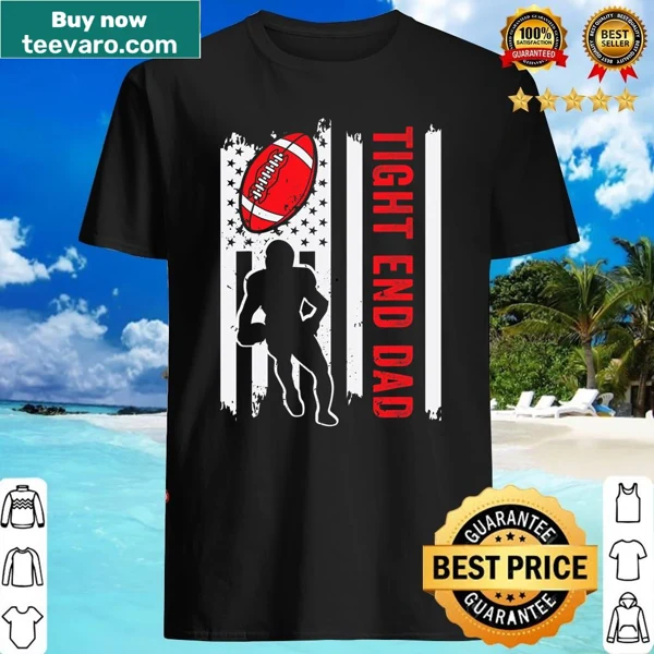 Funny Tight End Dad football shirt with player illustration