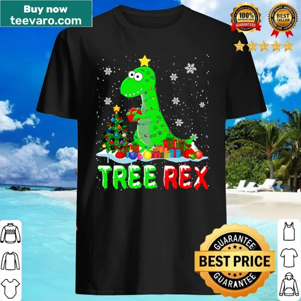 Dinosaur with Christmas tree lights design for kids