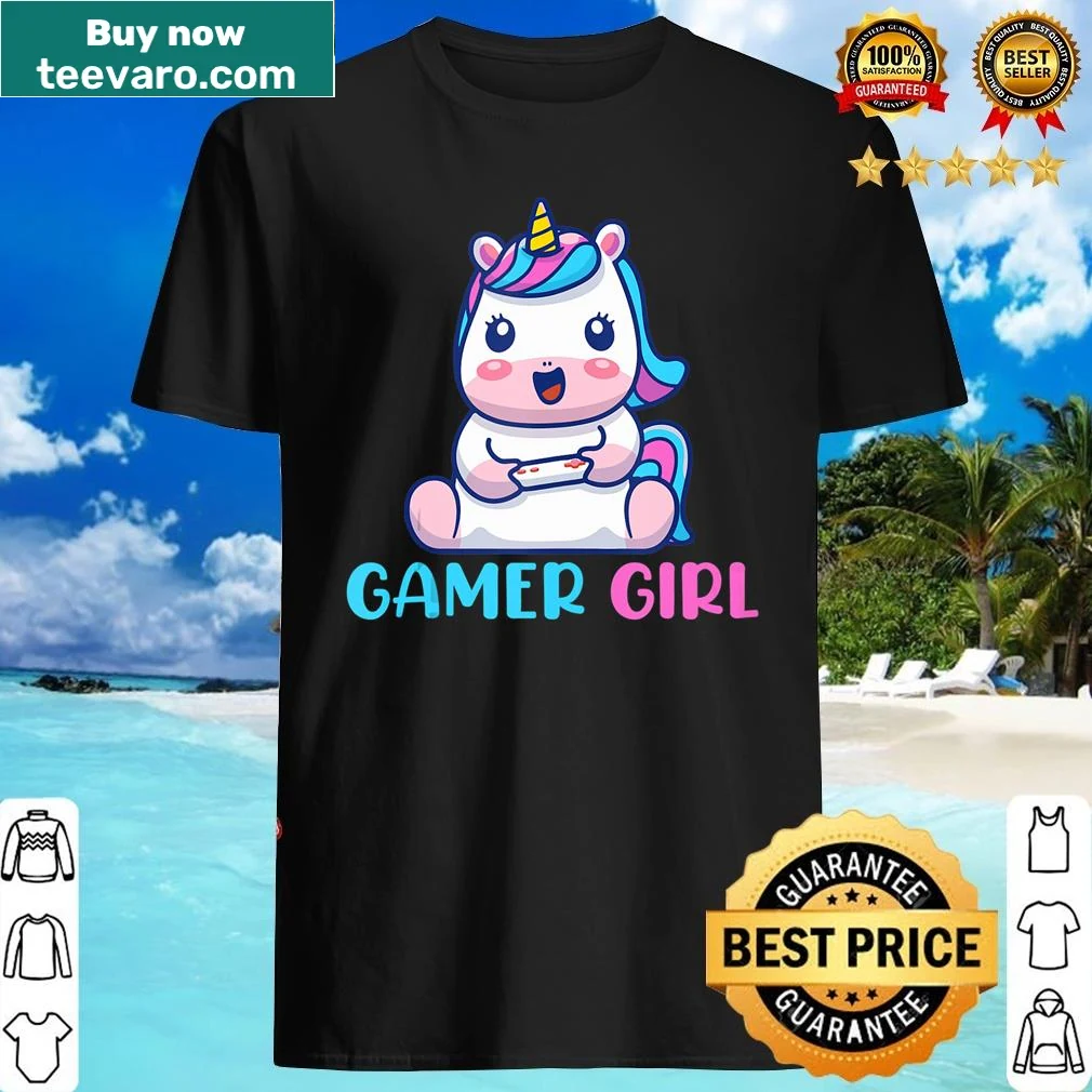 Unicorn and heartbeat design on gamer tank top