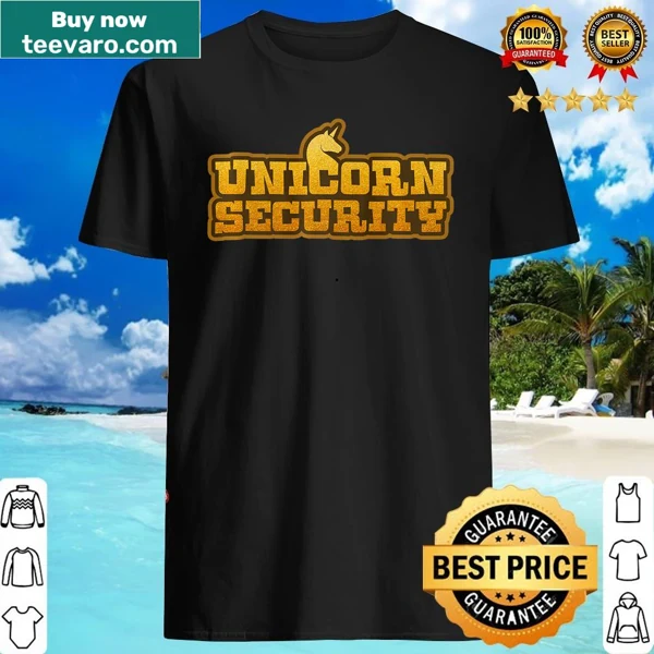 Funny cartoon unicorn security shirt for unicorn lovers