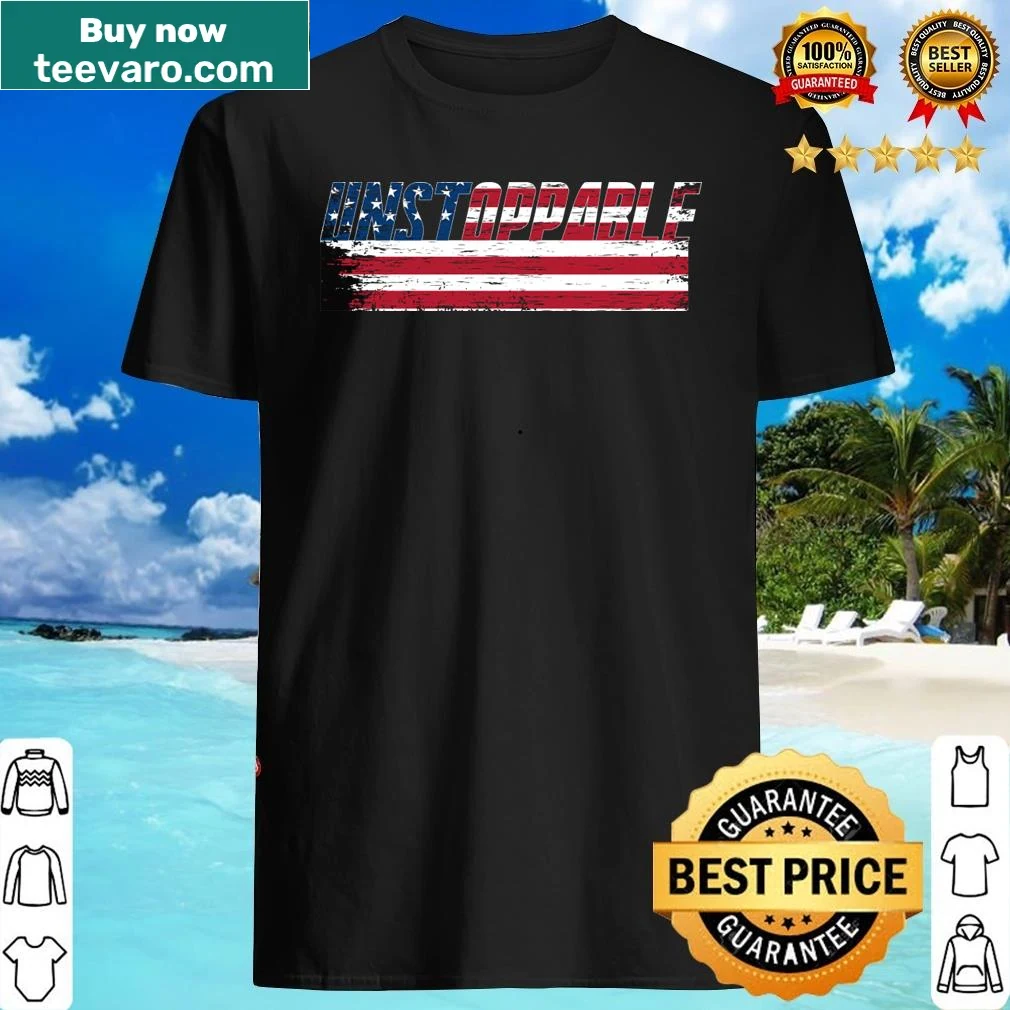 Patriotic shirt featuring Donald Trump and the American flag