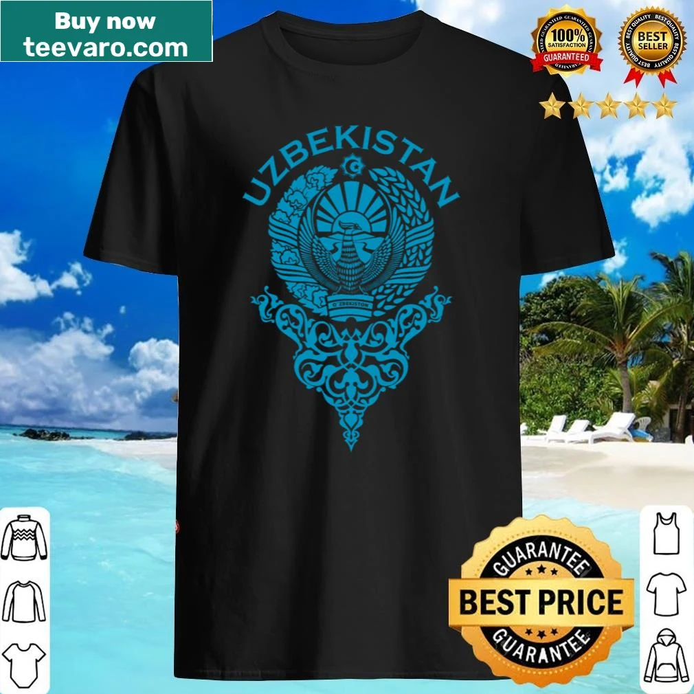 Shirt featuring the Uzbekistan coat of arms for homeland pride
