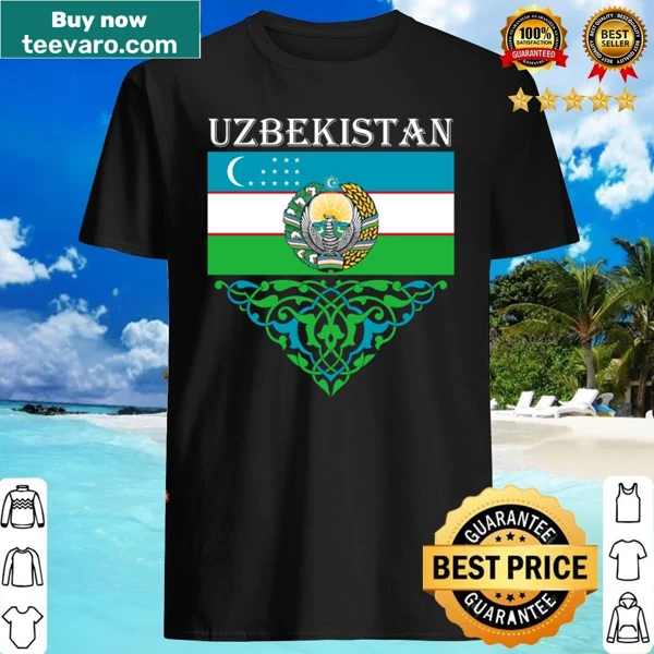 Shirt featuring the Uzbekistan flag design