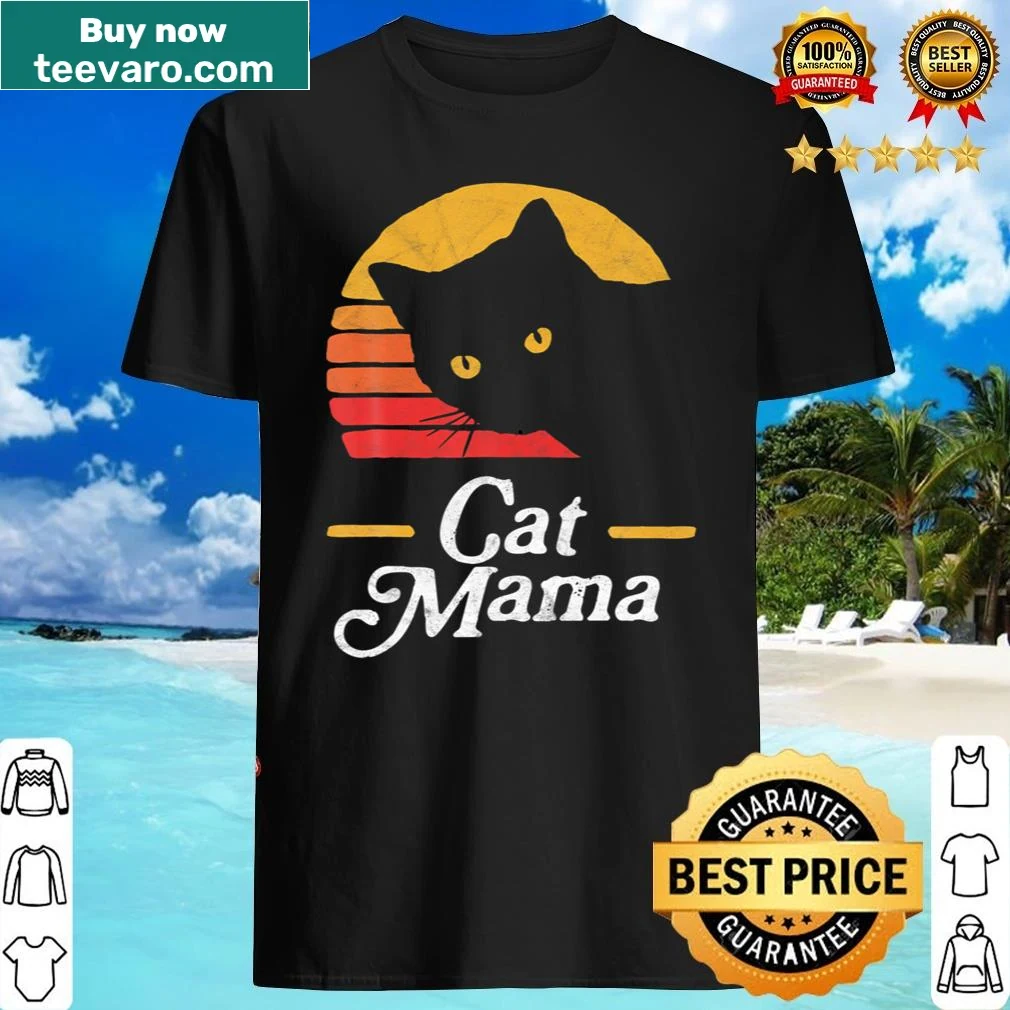 Retro-style long sleeve shirt featuring a vintage cat graphic