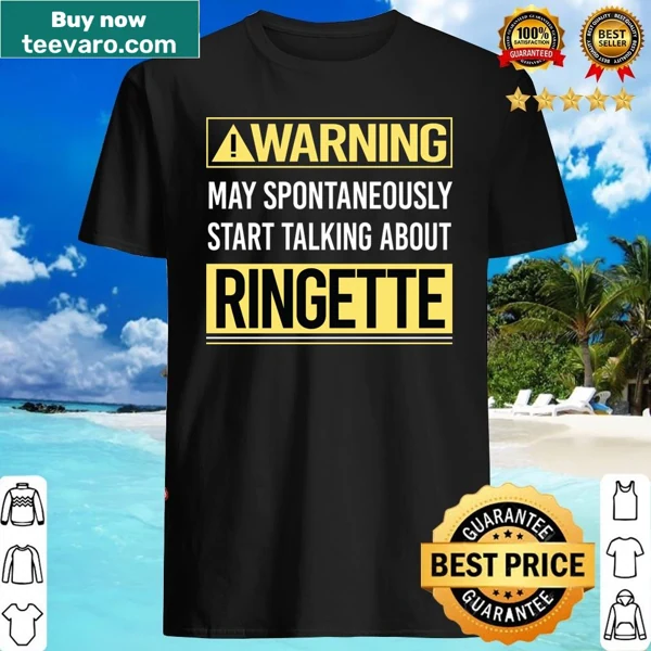 Playful warning graphic t-shirt about ringette