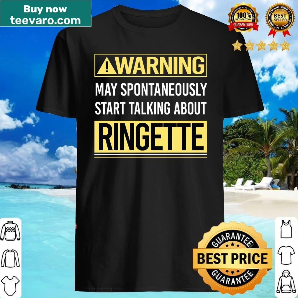 Playful warning graphic t-shirt about ringette