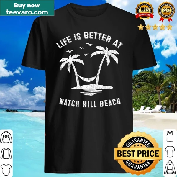Vintage-style graphic celebrating Watch Hill Beach on a family vacation shirt