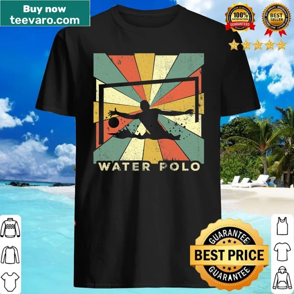 Retro water polo shirt with vintage 80s graphics
