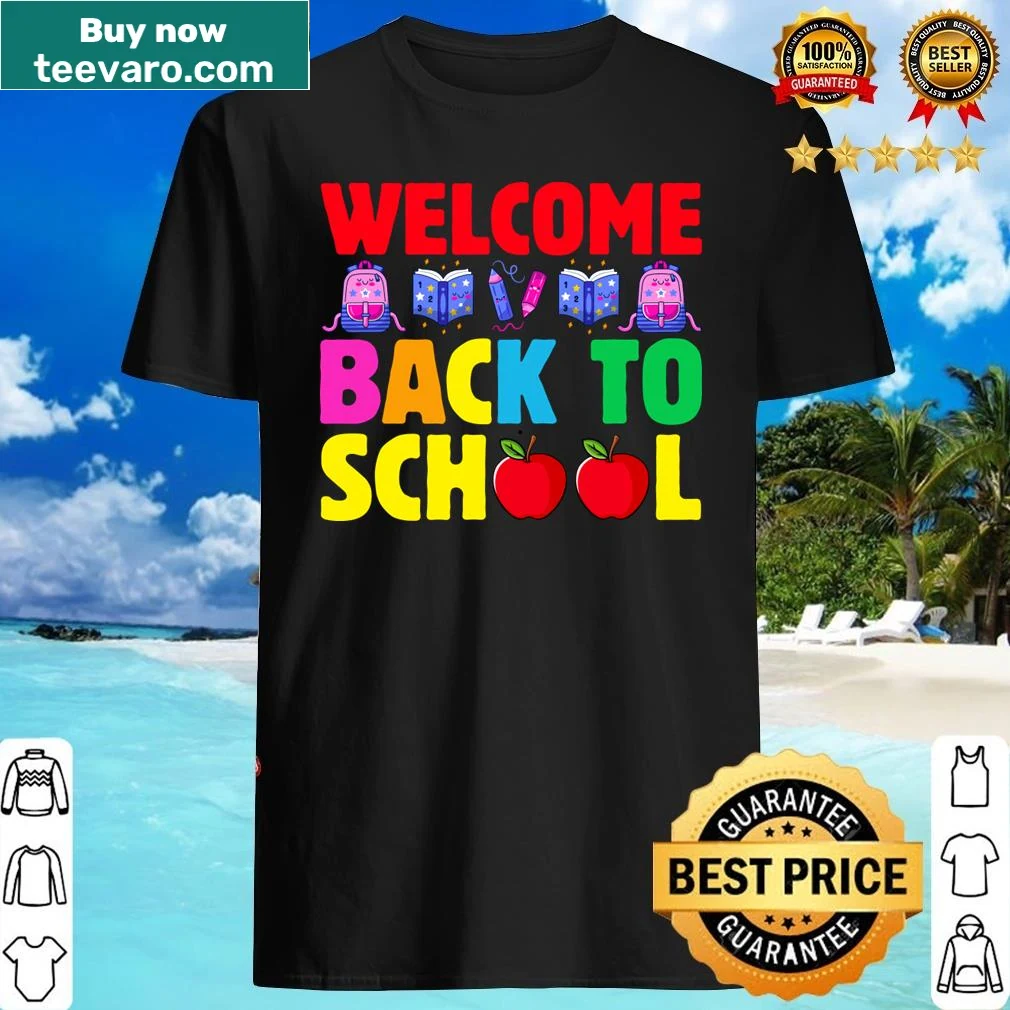 Funny back-to-school shirt for teachers and students with playful typography