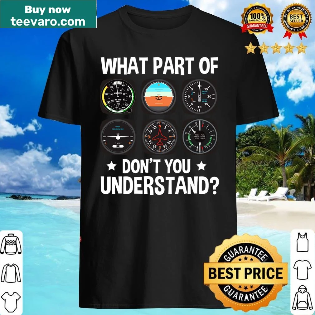 Funny aviation shirt with pilot instrument design