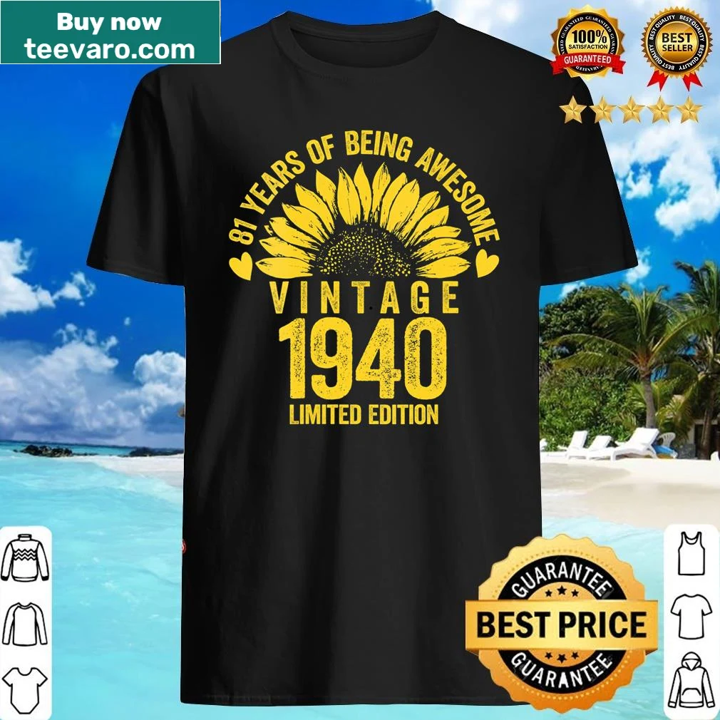Floral V-neck shirt for women's 81st birthday celebration.