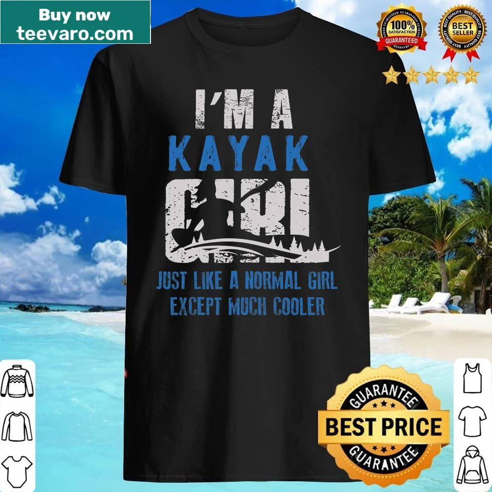 Women's kayaking graphic on water sports shirt