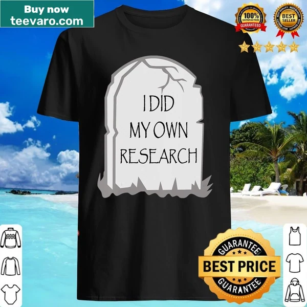Funny tombstone graphic shirt with humorous text for Halloween