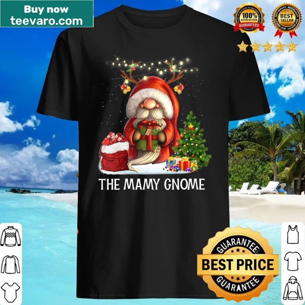Christmas shirt for women with cute gnome graphics