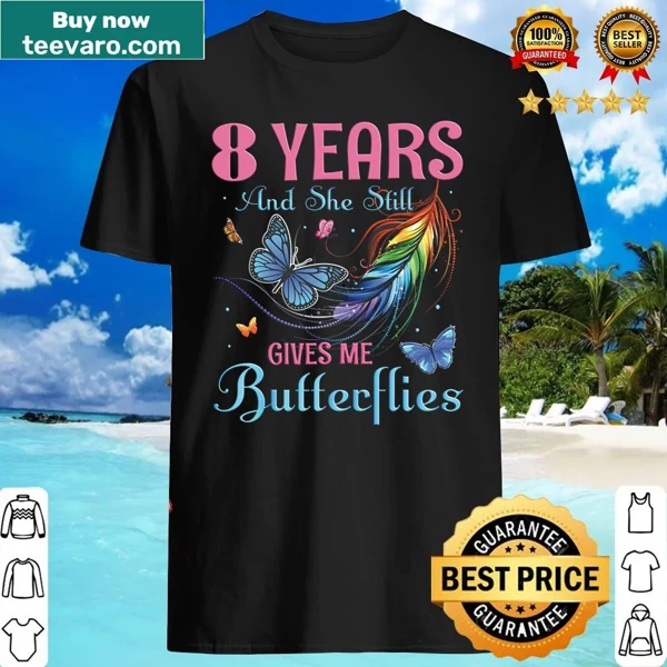 Anniversary shirt with sentimental text celebrating 8 years together
