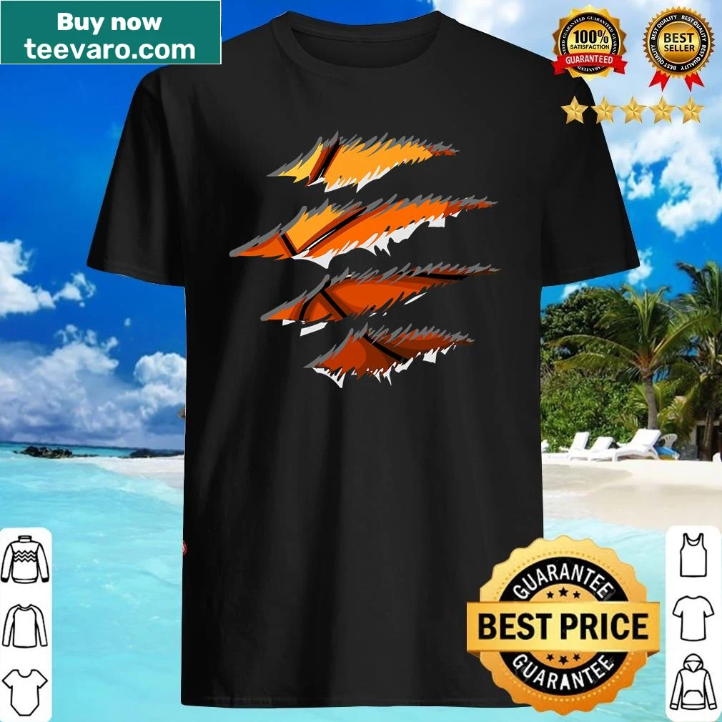 Basketball shirt with claw marks and motivational text