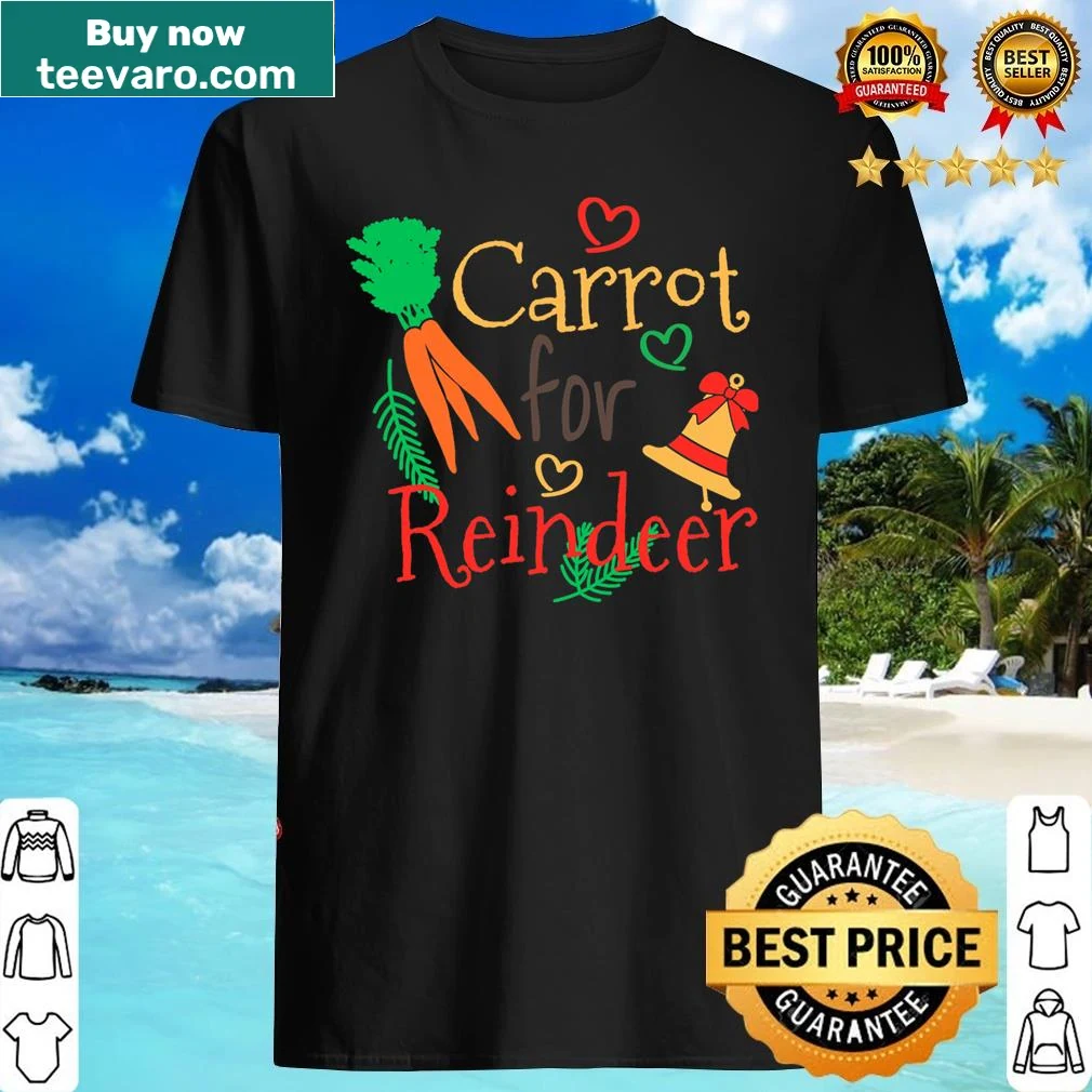 Fun shirt featuring a playful carrot design for Santa's reindeer