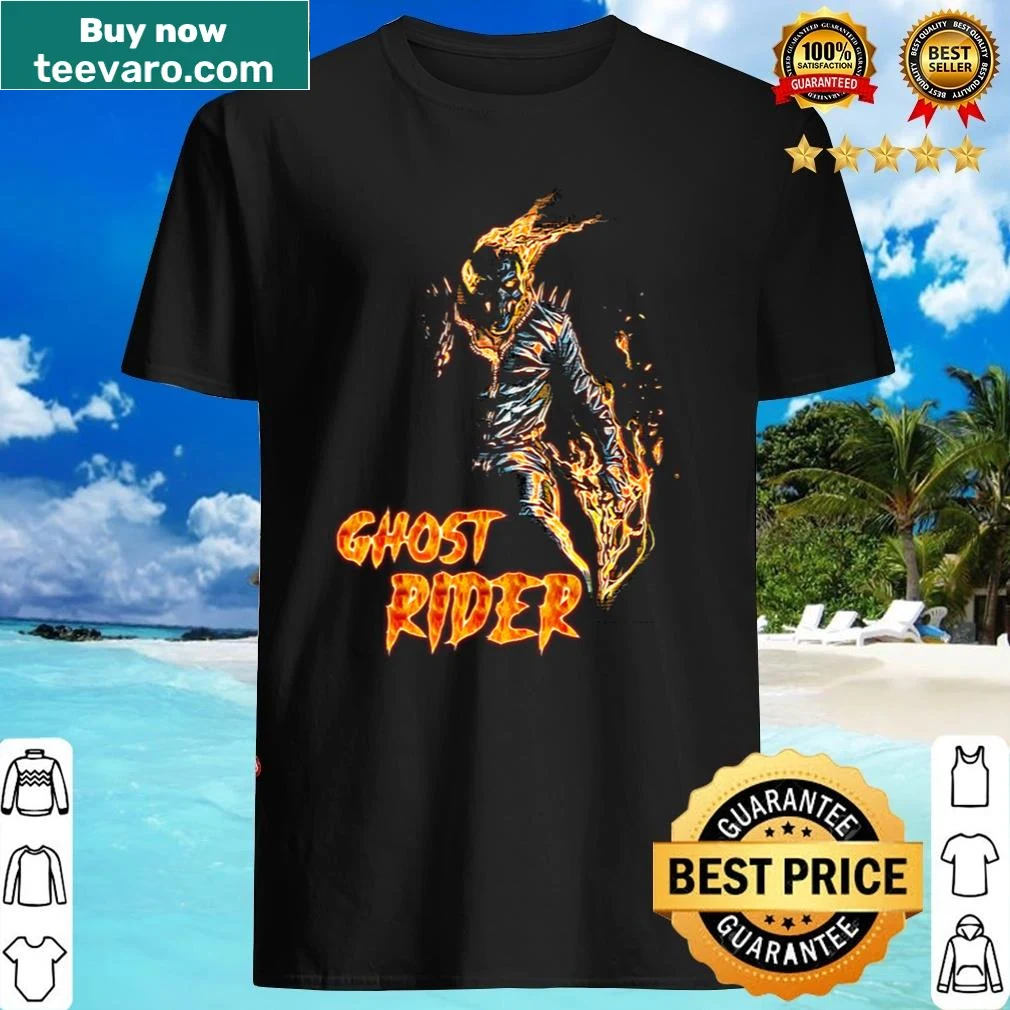 Ghost Rider themed shirt with an edgy illustration