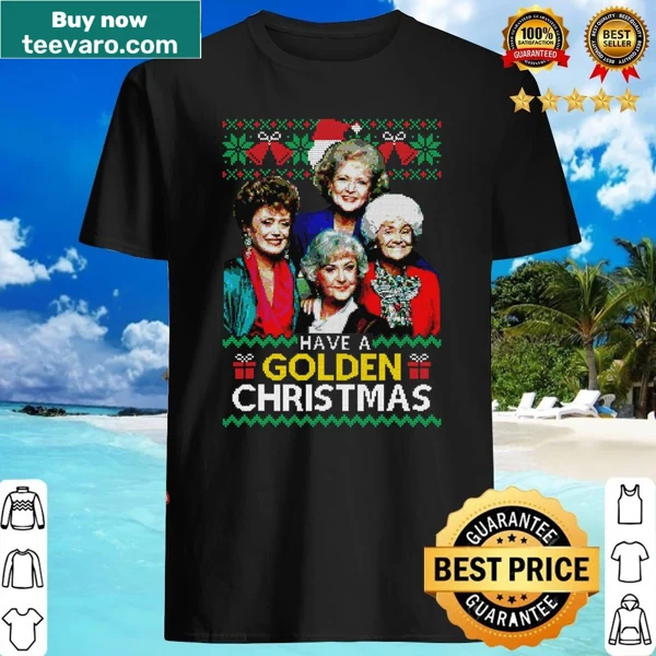 Elegant Golden-christmas shirt with a sentimental holiday design.