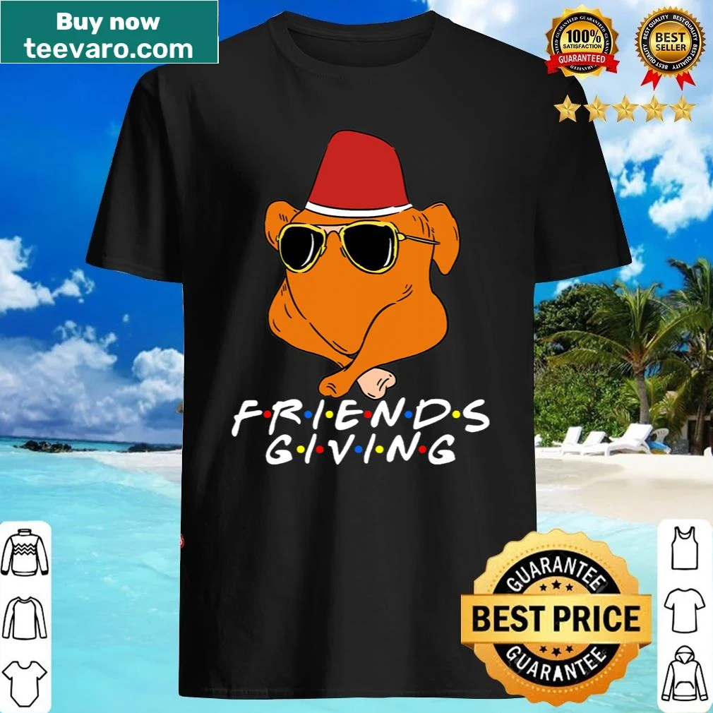 Funny Friendsgiving t-shirt with turkey graphic and text