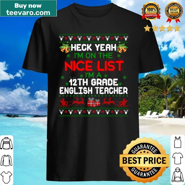 Funny long sleeve shirt for 12th grade English teachers with humorous text