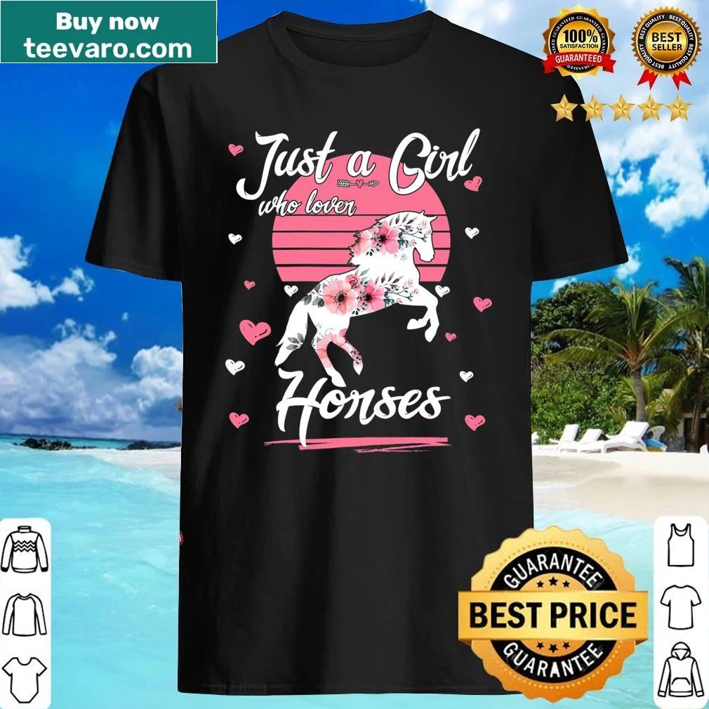 Cute girls' shirt featuring a horse graphic and playful text.