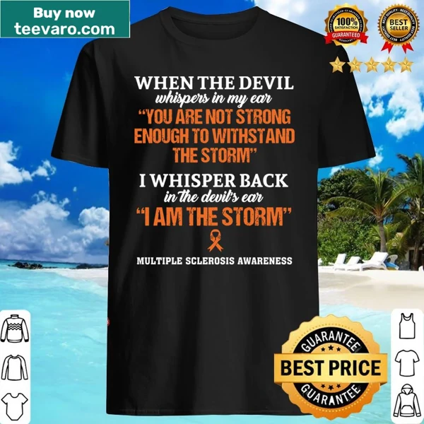 Awareness shirt with 'I Am The Storm - In This Family No One Fights Alone' text