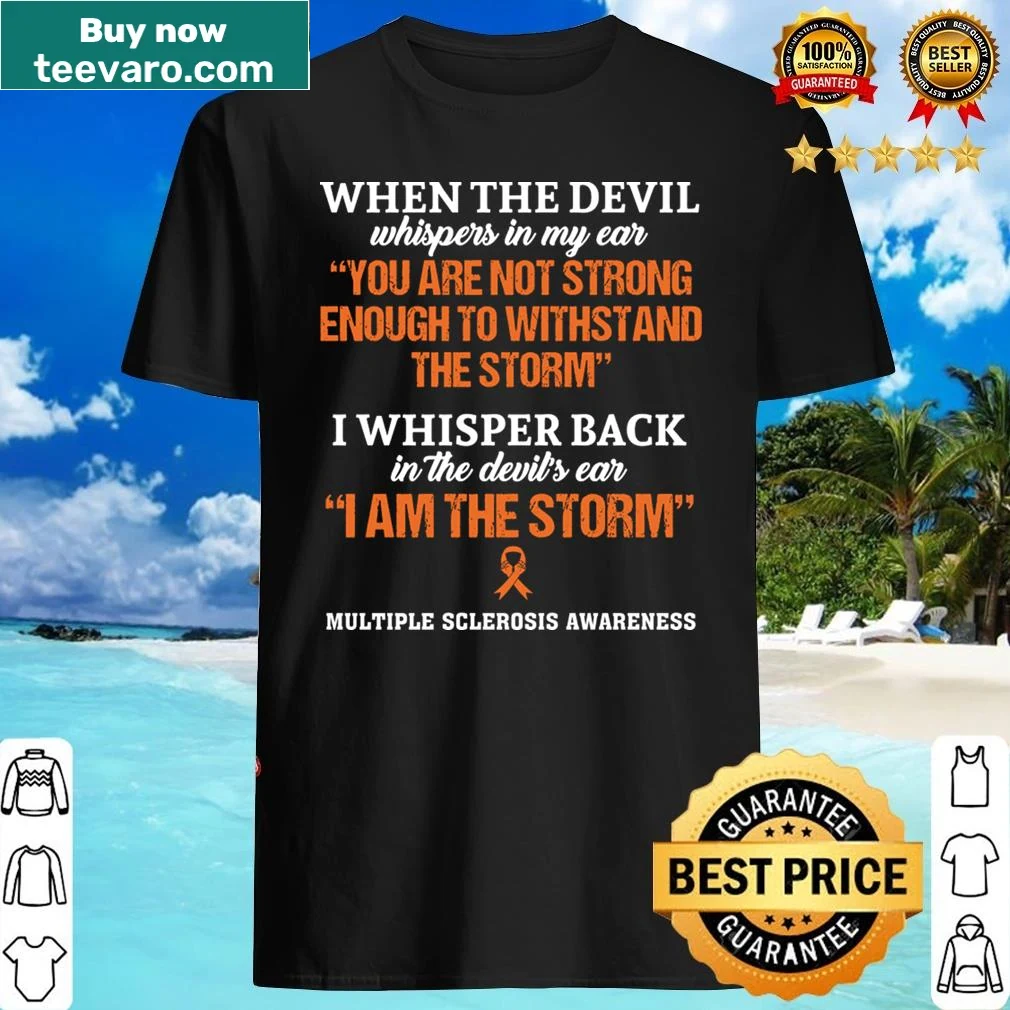 Awareness shirt with 'I Am The Storm - In This Family No One Fights Alone' text