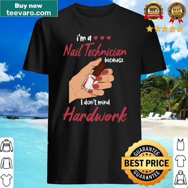 Bold typography graphic honoring nail technicians on classic shirt