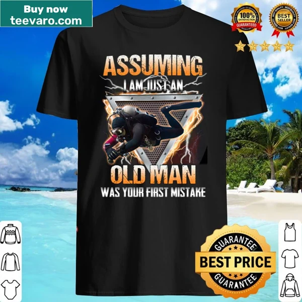 Funny scuba diving shirt about aging