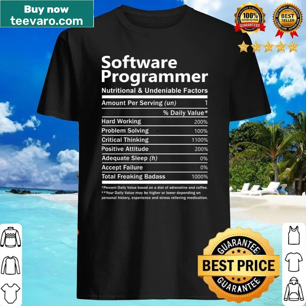 Bold shirt for software programmers with clever coding design