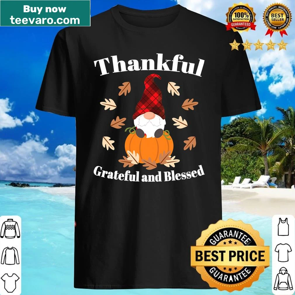 Thanksgiving gnome with pumpkins and autumn leaves graphic