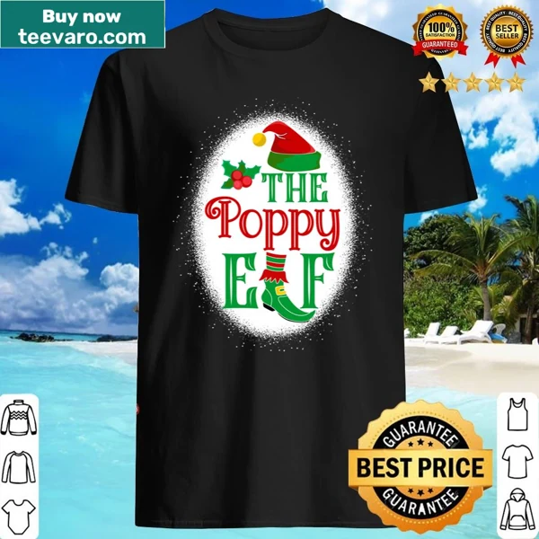 Playful elf design on matching family shirt