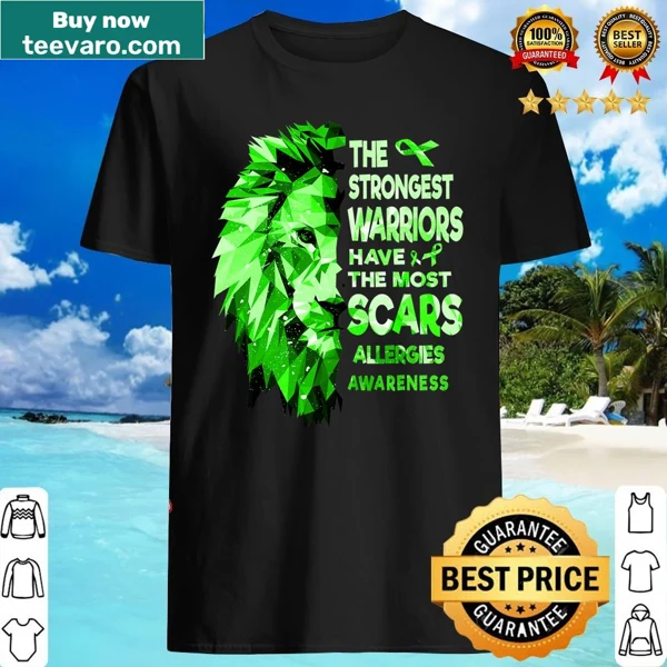 Bold graphic shirt about allergies with warrior theme