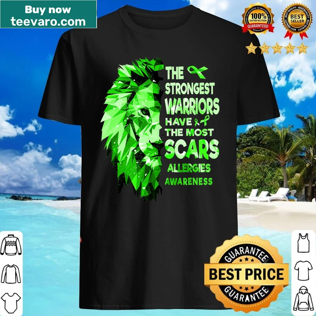 Bold graphic shirt about allergies with warrior theme