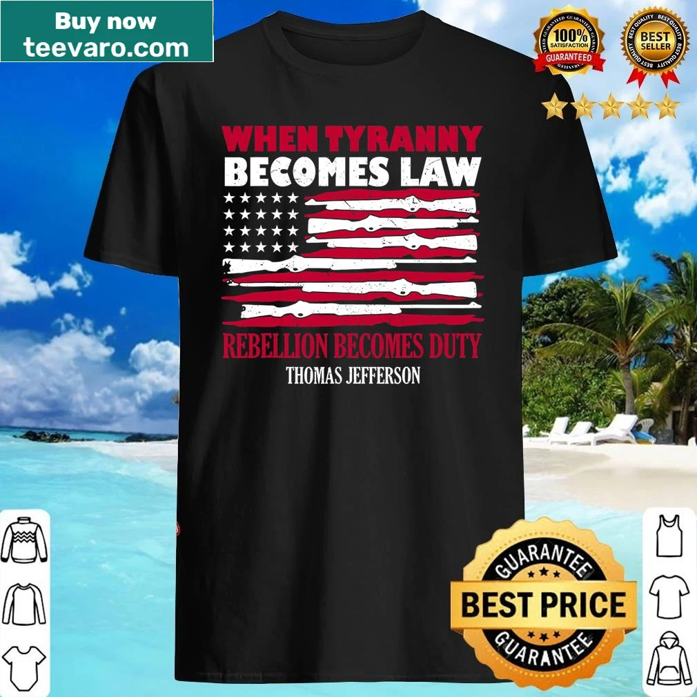 Powerful shirt with a quote on rebellion and duty