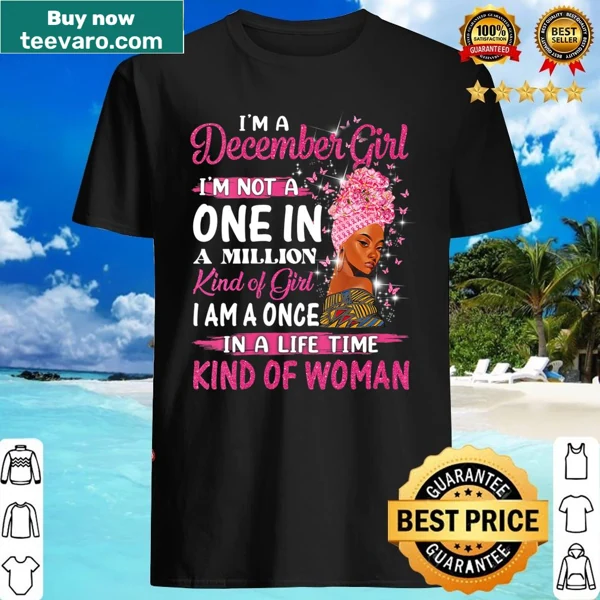 V-neck shirt celebrating December girls with affirmations