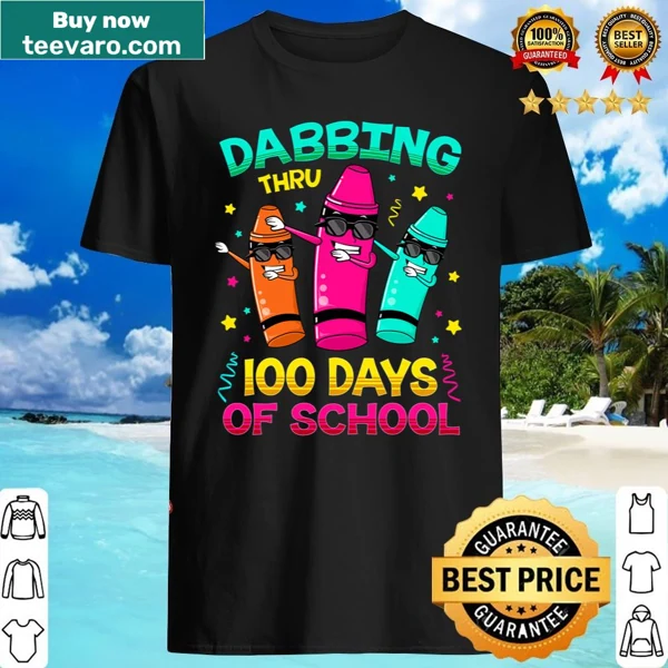Dabbing crayons graphic with '100 Days Smarter' text for kids