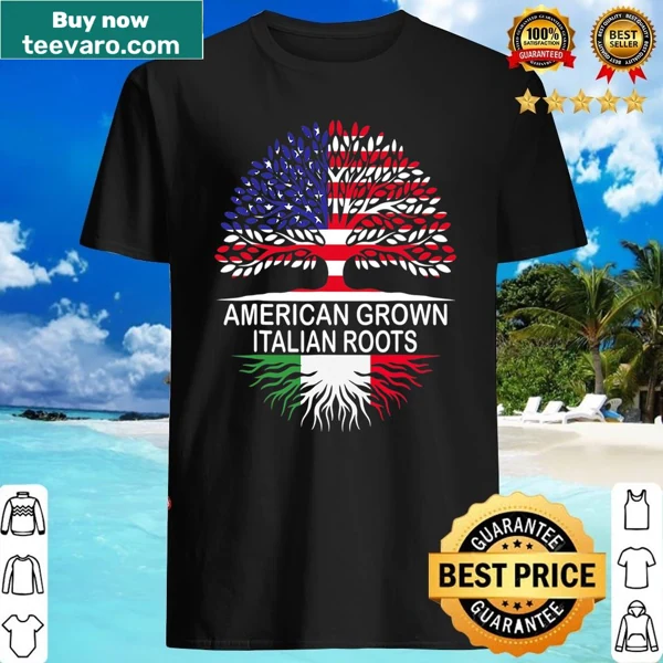 Shirt celebrating Italian roots with an illustration of the Italy flag