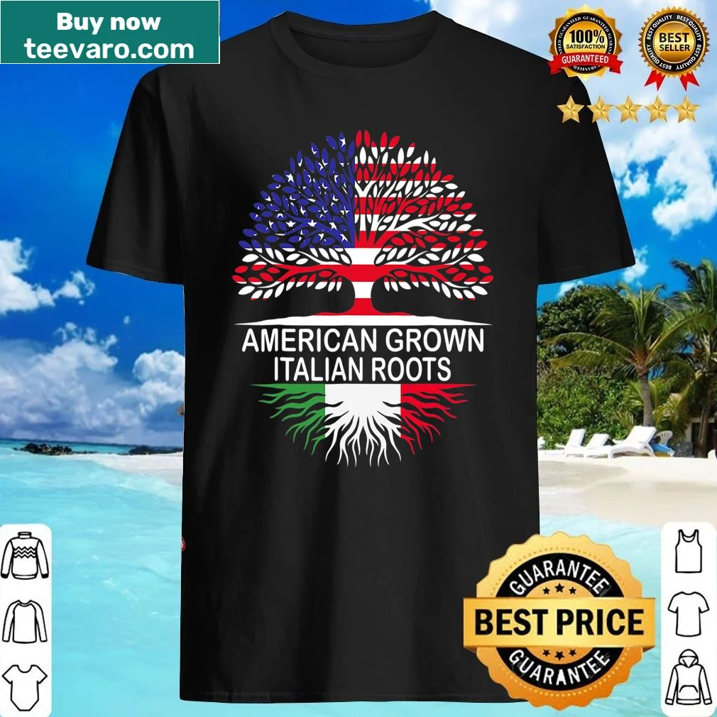 Shirt celebrating Italian roots with an illustration of the Italy flag