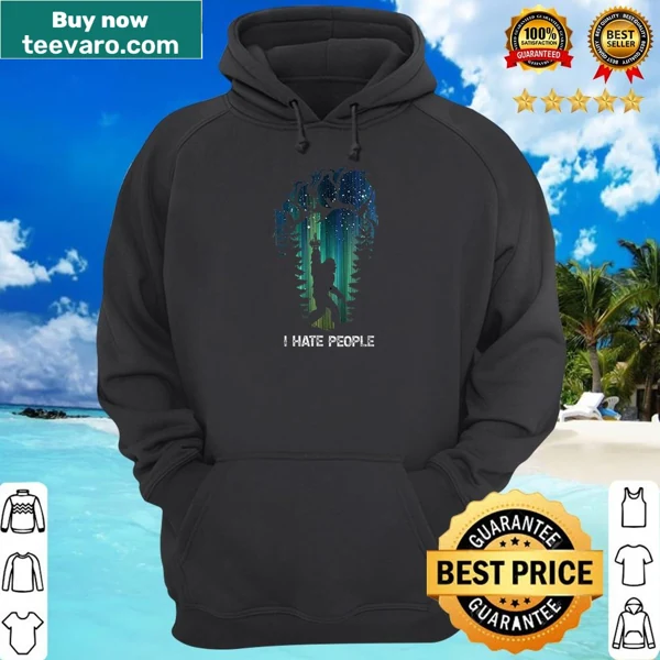 Bigfoot graphic shirt with middle fingers and I.hate People text