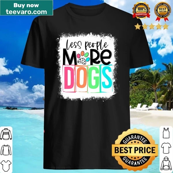Funny dog lover shirt with bleached design and playful text