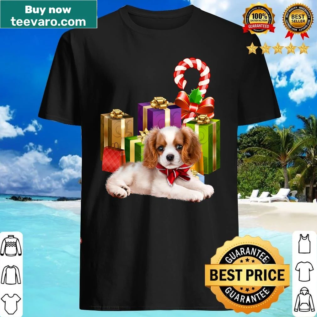 Funny holiday shirt featuring a Cavalier King Charles Spaniel.