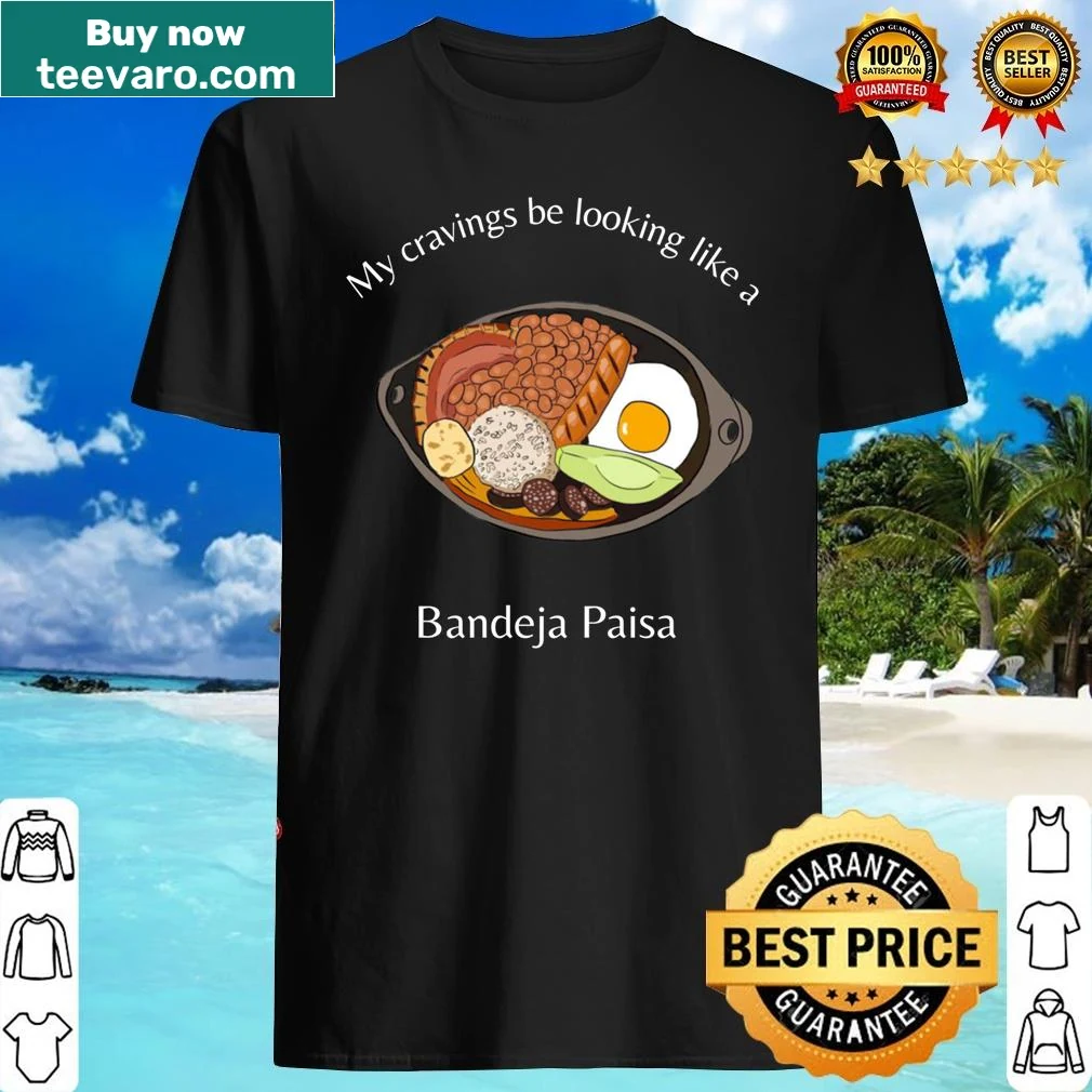 Shirt featuring illustration of bandeja paisa dish